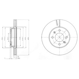 Tarcza hamulcowa DELPHI BG4096