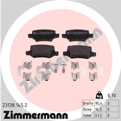 Klocki hamulcowe ZIMMERMANN 23138.145.2