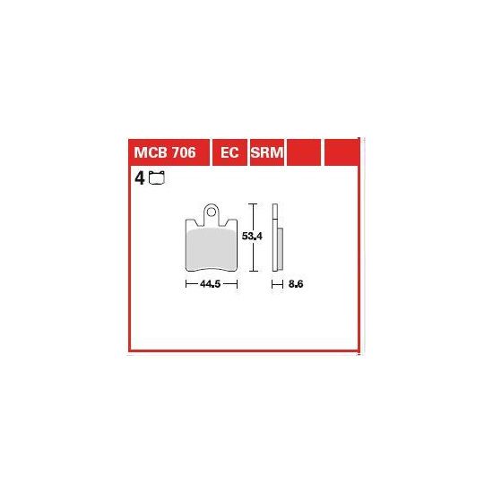 Klocki hamulcowe TRW MCB706