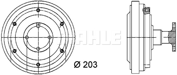 Sprzęgło wentylatora MAHLE CFC 36 000P