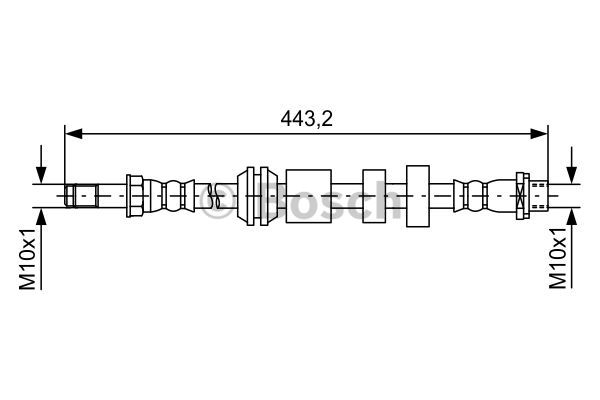 Przewód hamulcowy elastyczny BOSCH 1 987 481 740