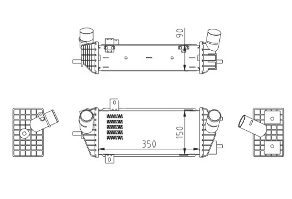 Chłodnica powietrza intercooler HART 642 839