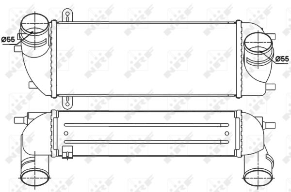 Chłodnica powietrza intercooler NRF 30338