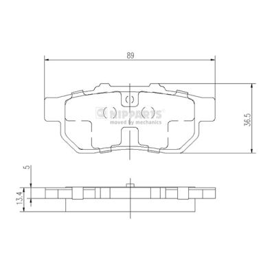 Klocki hamulcowe NIPPARTS J3614007