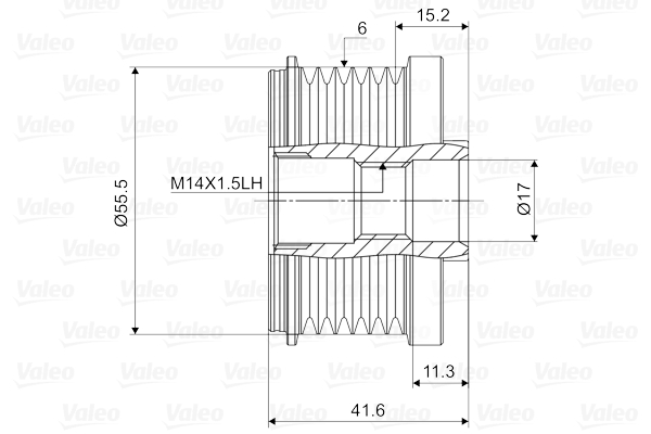 Sprzęgło alternatora VALEO 588047