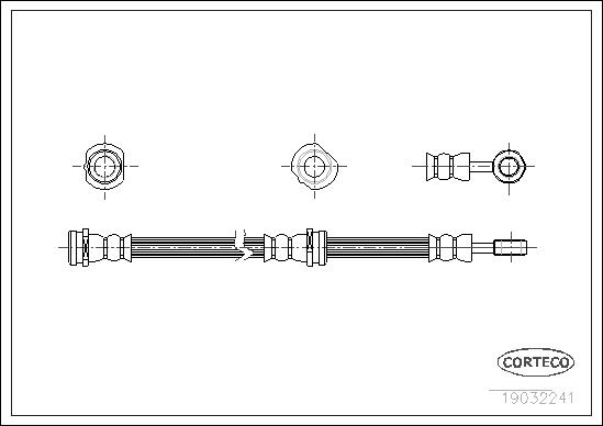 Przewód hamulcowy elastyczny CORTECO 19032241