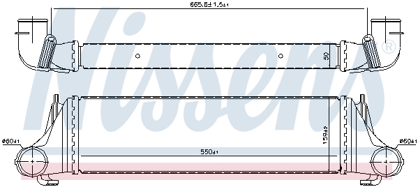 Chłodnica powietrza intercooler NISSENS 96388