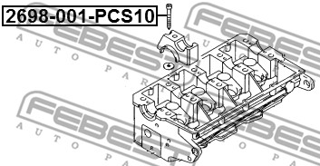 Zestaw śrub, mocowanie wałka rozrządu FEBEST 2698-001-PCS10