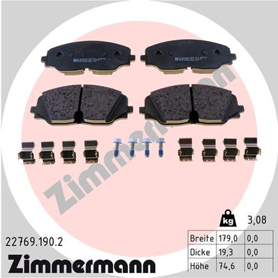 Klocki hamulcowe ZIMMERMANN 22769.190.2