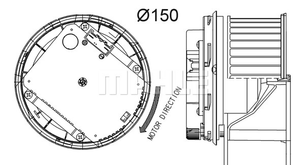 Wentylator wnętrza MAHLE AB 263 000P