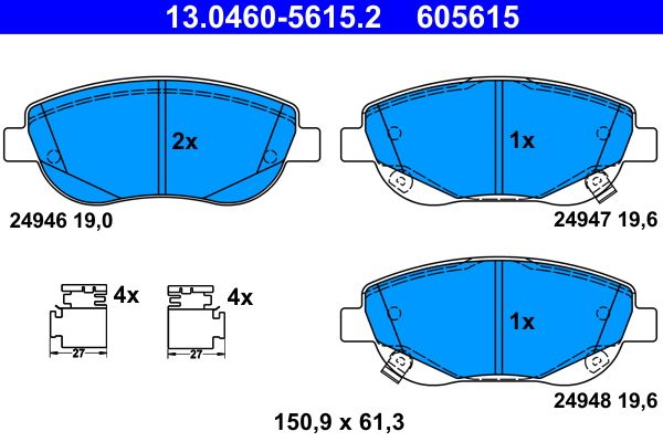 Klocki hamulcowe ATE 13.0460-5615.2