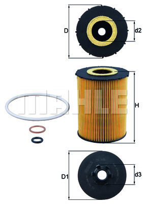 Filtr oleju MAHLE OX 636D