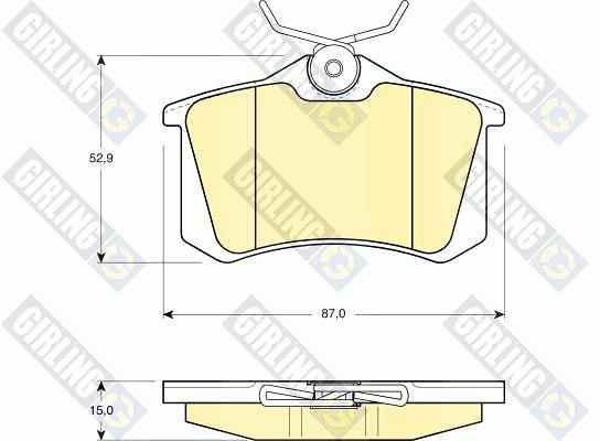 Klocki hamulcowe GIRLING 6108231