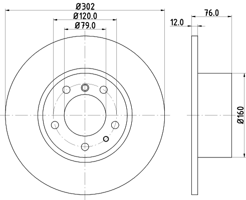 Tarcza hamulcowa HELLA PAGID 8DD 355 127-021