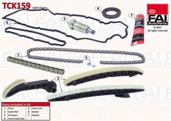 Zestaw łańcucha rozrządu FAI AUTOPARTS TCK159