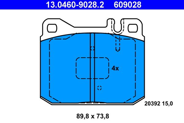 Klocki hamulcowe ATE 13.0460-9028.2