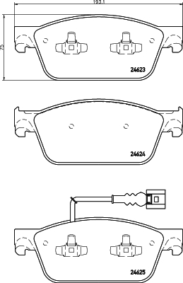 Klocki hamulcowe HELLA 8DB 355 014-981
