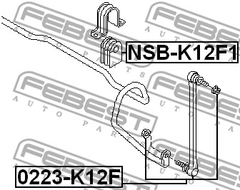 Guma stabilizatora FEBEST NSB-K12F1