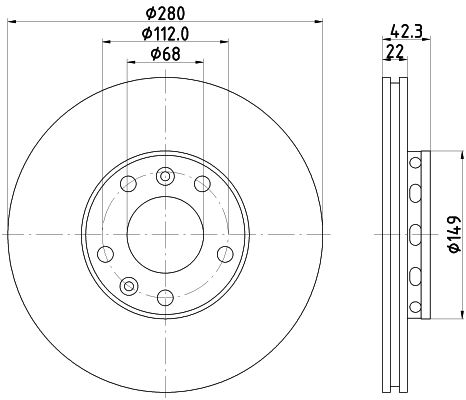 Tarcza hamulcowa HELLA PAGID 8DD 355 113-321