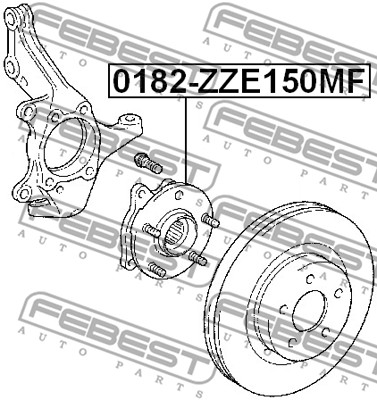 Piasta koła FEBEST 0182-ZZE150MF