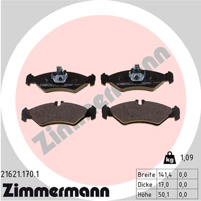 Klocki hamulcowe ZIMMERMANN 21621.170.1