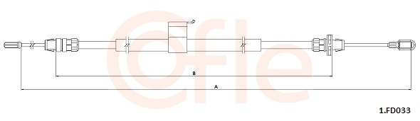 Cięgło, hamulec postojowy COFLE 92.1.FD033