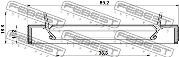 Pierścień uszczelniający półosi FEBEST 95HBS-40591119R