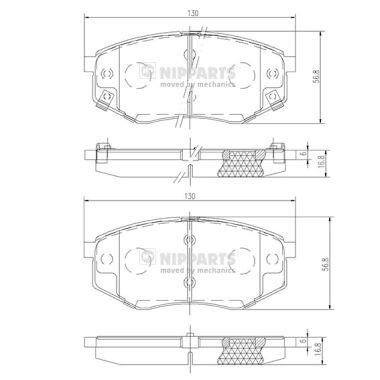 Klocki hamulcowe NIPPARTS N3600545
