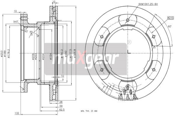 Tarcza hamulcowa MAXGEAR 19-3356