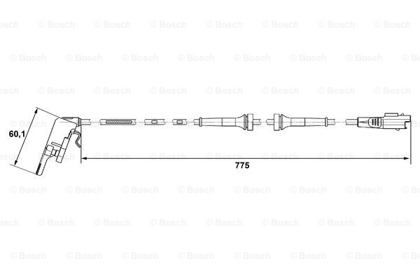 Czujnik ABS BOSCH 0 265 007 664