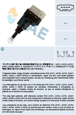 Włącznik świateł STOP FAE 24761