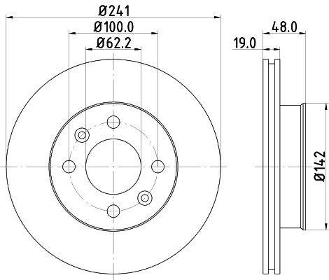 Tarcza hamulcowa HELLA 8DD 355 111-431