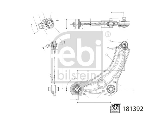 Wahacz, zawieszenie koła FEBI BILSTEIN 181392