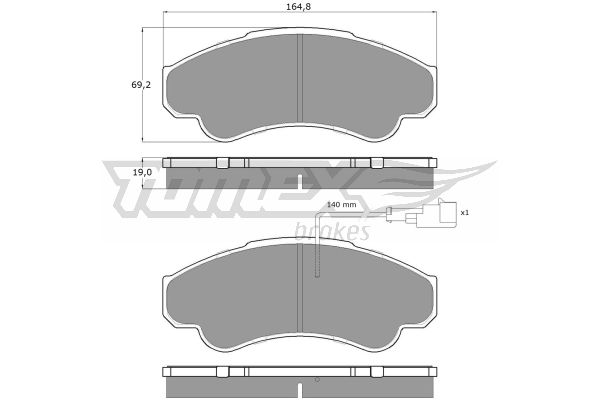 Klocki hamulcowe TOMEX BRAKES TX 12-47
