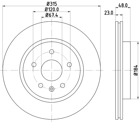 Tarcza hamulcowa HELLA PAGID 8DD 355 129-101