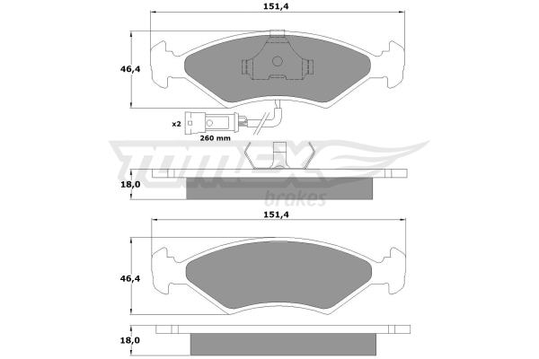 Klocki hamulcowe TOMEX BRAKES TX 10-282