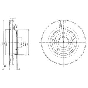 Tarcza hamulcowa DELPHI BG2782