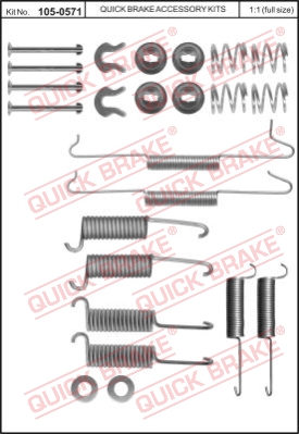 Zestaw dodatków do szczęk hamulcowych QUICK BRAKE 105-0571