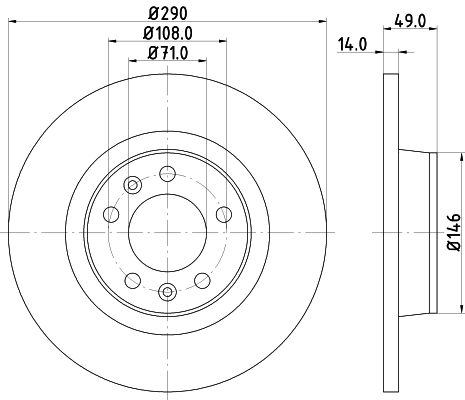 Tarcza hamulcowa HELLA 8DD 355 113-681