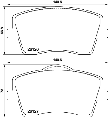 Klocki hamulcowe HELLA 8DB 355 039-001