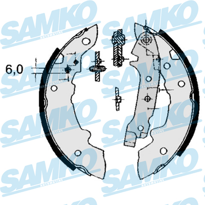 Zestaw szczęk hamulcowych SAMKO 84320