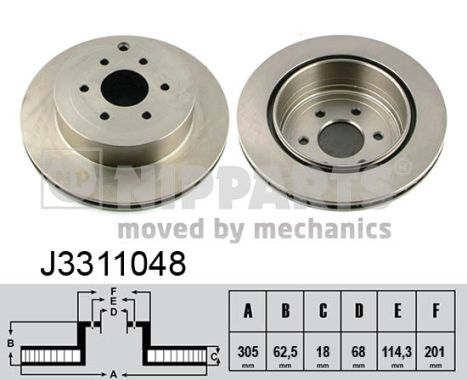 Tarcza hamulcowa NIPPARTS J3311048