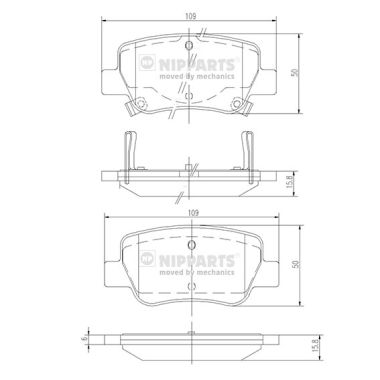 Klocki hamulcowe NIPPARTS N3612042