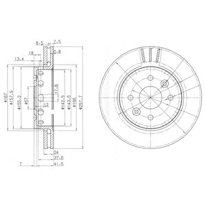 Tarcza hamulcowa DELPHI BG3803