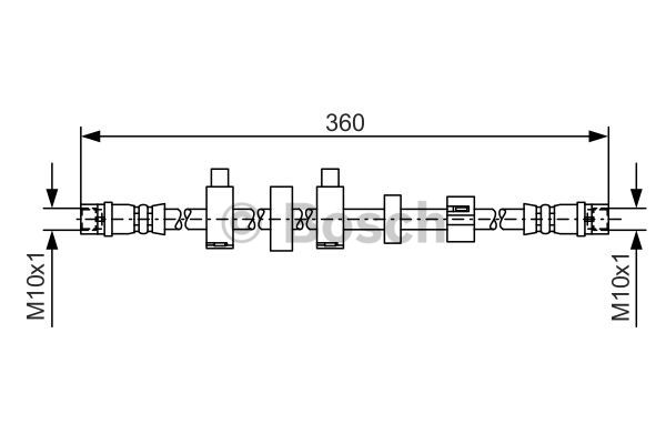 Przewód hamulcowy elastyczny BOSCH 1 987 481 540