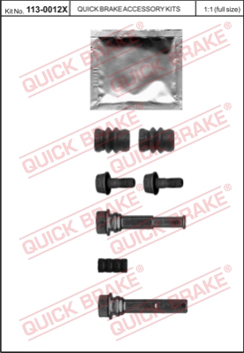 Zestaw tulei prowadzących zacisk hamulca QUICK BRAKE 113-0012X