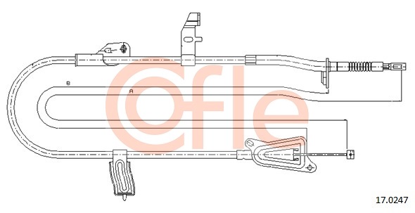 Linka hamulca ręcznego COFLE 92.17.0247