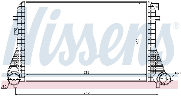 Chłodnica powietrza intercooler NISSENS 96542