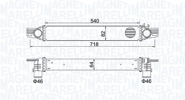 Chłodnica powietrza intercooler MAGNETI MARELLI 351319204360