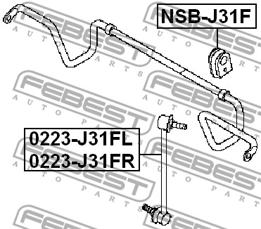 Guma stabilizatora FEBEST NSB-J31F